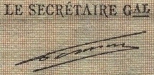 Signature de D. Ferman en tant que Secrtaire gnral